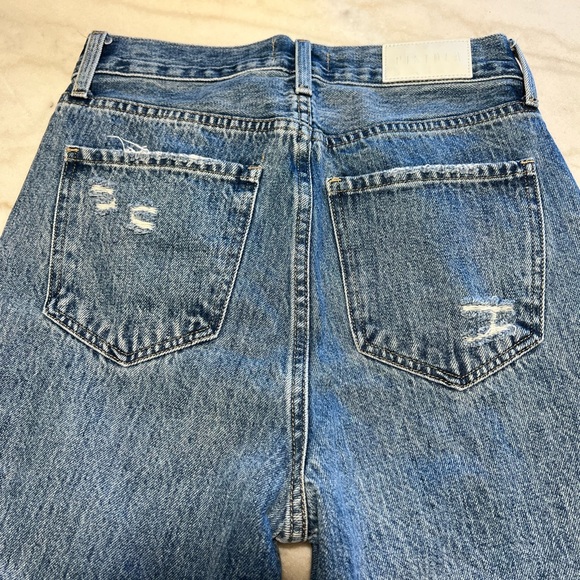 PISTOLA Cassie Super High Waist Straight Leg distressed jeans 24 - Picture 11 of 11